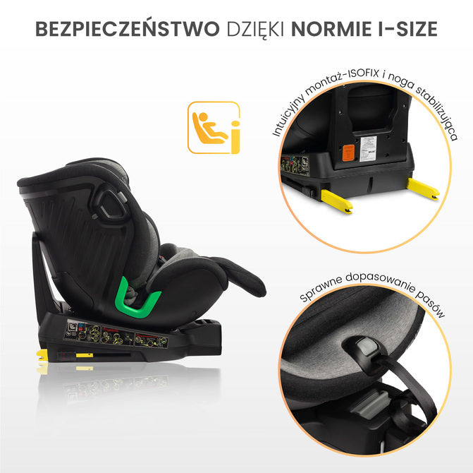 Столче За Кола Turox i-Size IsoFix 0-36Кг Grey Caretero
