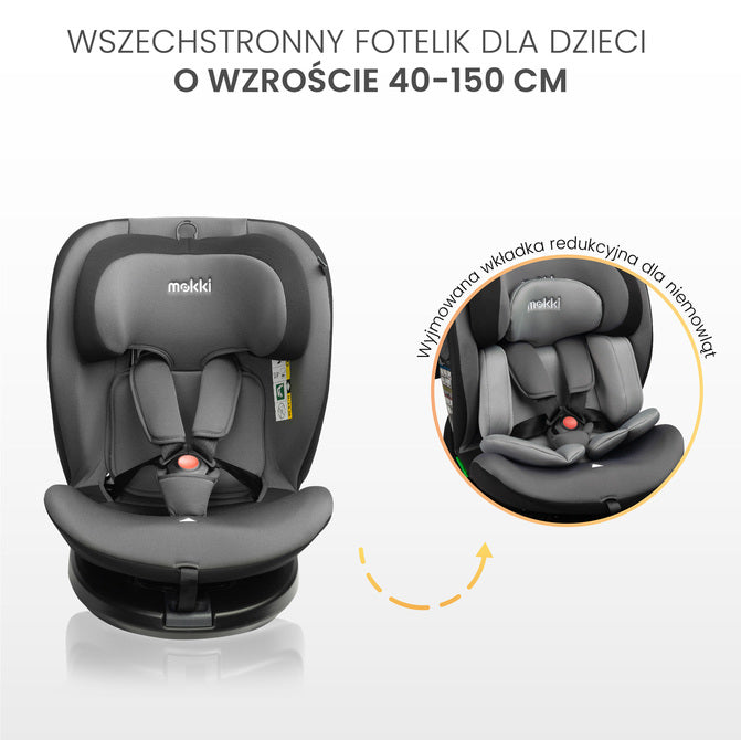Столче За Кола Mokki i-Size IsoFix 0-36Кг Dirty Pink Caretero