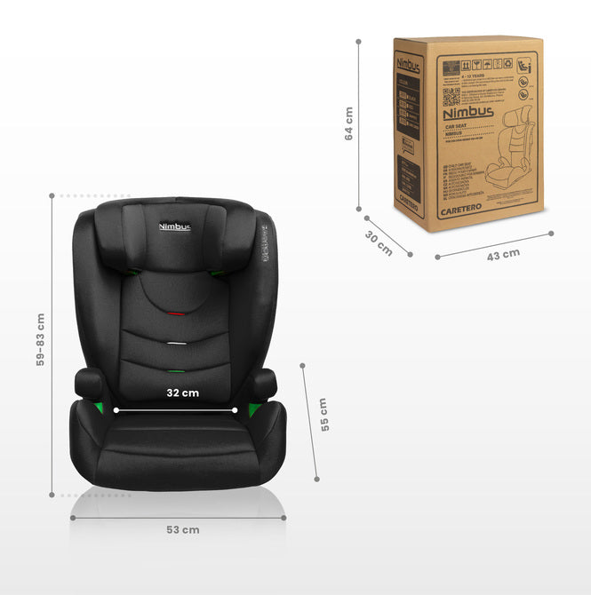 Scaun auto Nimbus i-Size IsoFix 15-36kg Negru Caretero