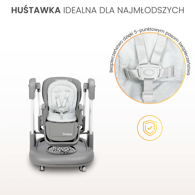 Столче За Хранене Sitron Сиво Caretero