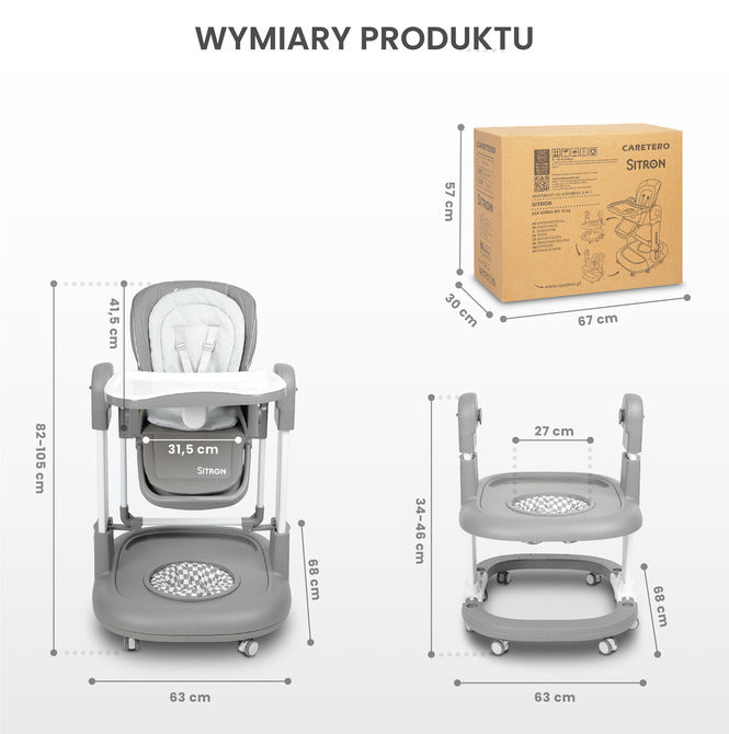 Столче За Хранене Sitron Бежово Caretero