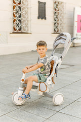 Триколка и баланиращо колело 2в1 Faro Pink Caretero Toyz