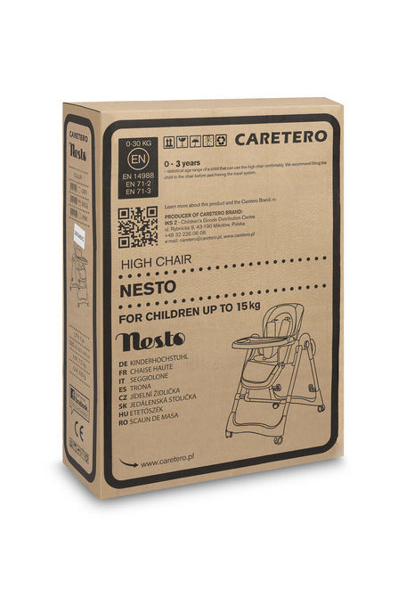 Столче За Хранене Nesto Сиво Caretero