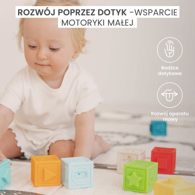 Образователна Играчка - Меки Сензорни Кубчета 20 Броя 6+ Toyz