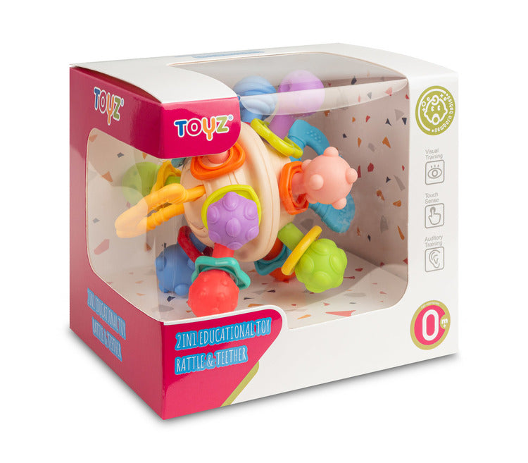 Образователна Играчка - 2В1 Дрънкалка И Гризалка 0+ Toyz