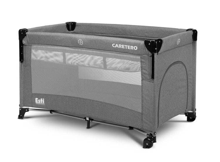 Esti Graphite Caretero folding playpen with drop side