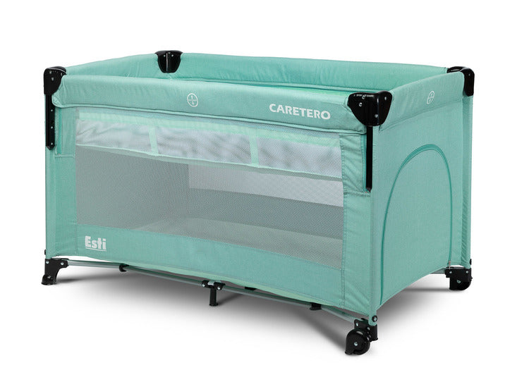 Foldable Playpen 2 Levels With Drop Side Esti Mint Caretero