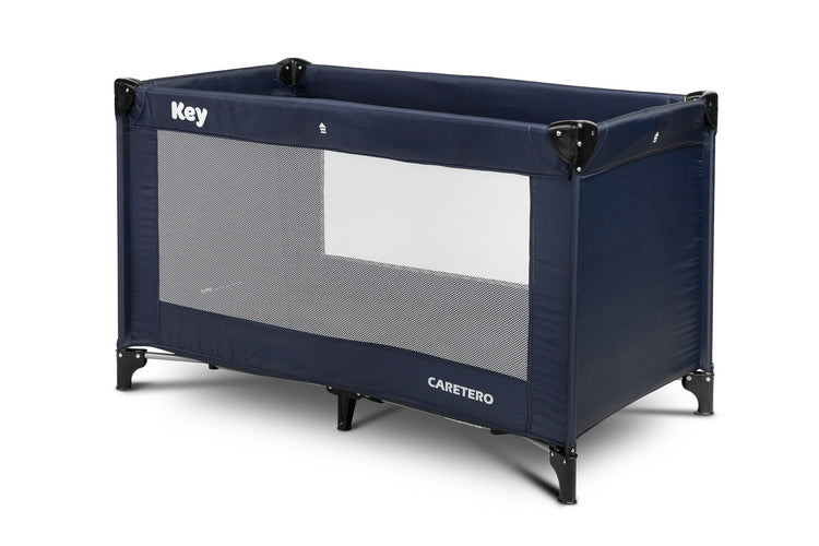 Folding travel cot Key Navy Caretero