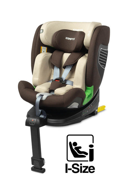 Scaun auto Kamptos i-Size IsoFix 0-36kg Bej Caretero