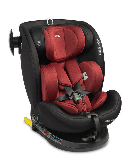 Scaun auto Commo i-Size IsoFix 0-36kg Burgundy Caretero
