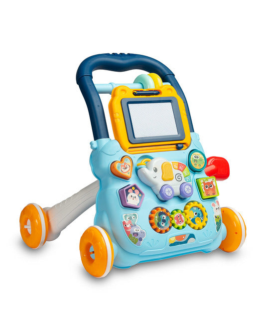 Educational Walker Zoo Pusher Blue Caretero Toyz