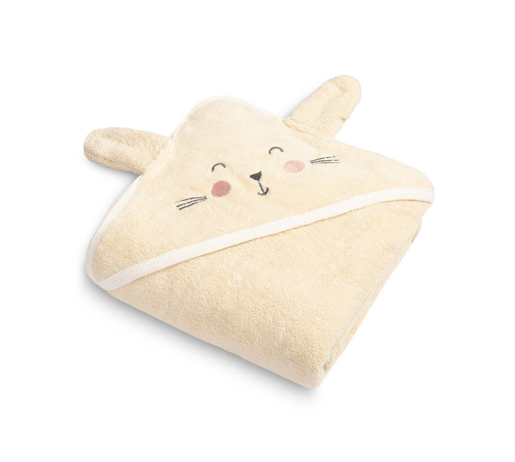 Rabbit Bath Towel 90x90cm Ecru 100% Cotton