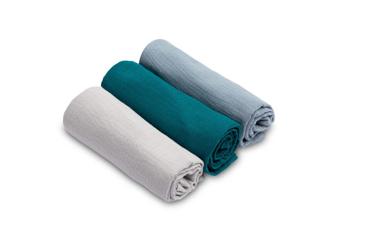 Muslin Diapers Uniform Blue 3 Pieces 60x80cm