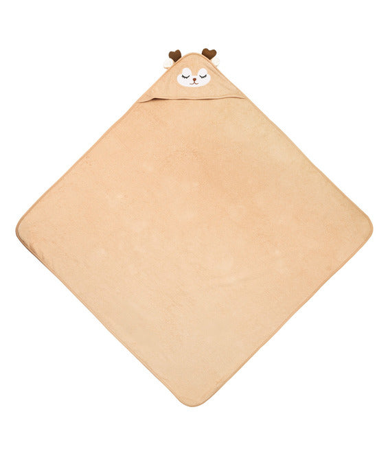 Baby Towel With Hood 100X100 Cm Deer Beige Sensillo
