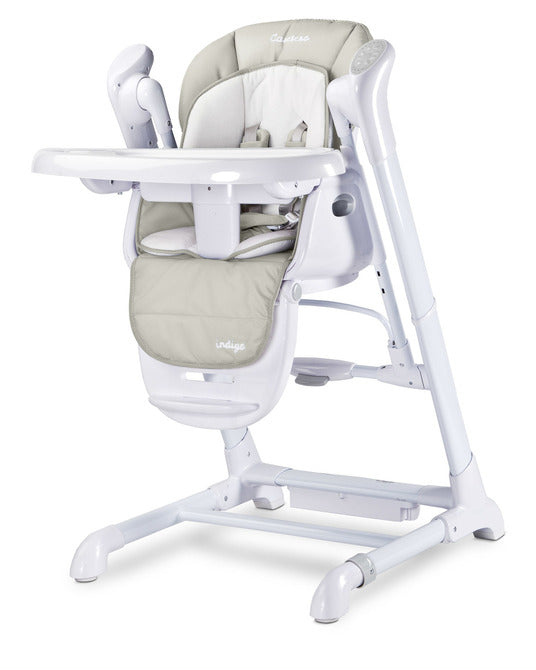 Highchair and Electric Swing 2in1 Indigo Grey Caretero