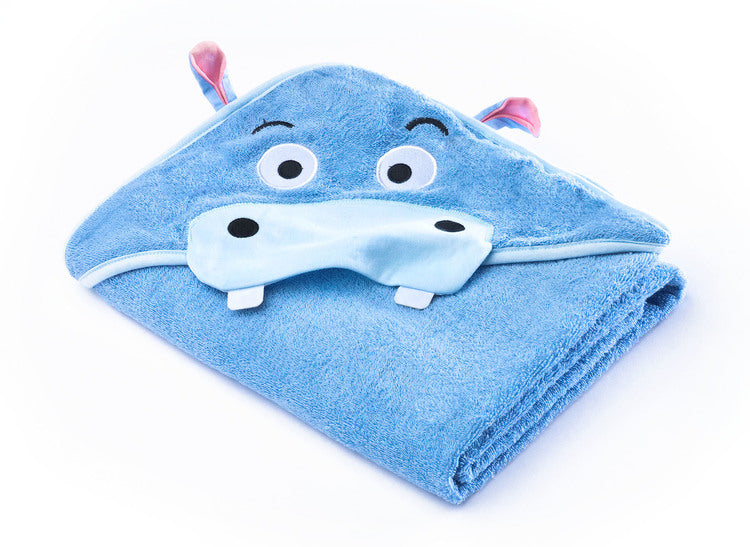 Hippo Bath Towel Water Friends Blue