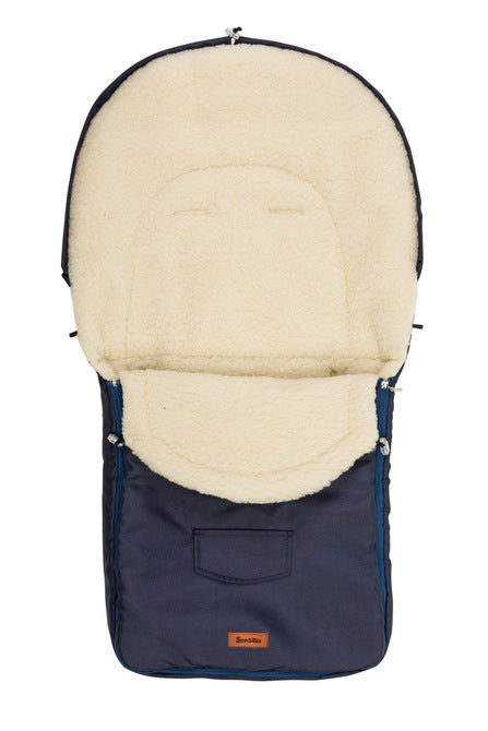Winter Woolen Stroller Bag Navy Blue (95X40)