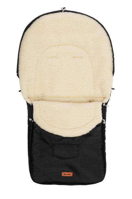 Winter Woolen Stroller Bag Black (95X40)