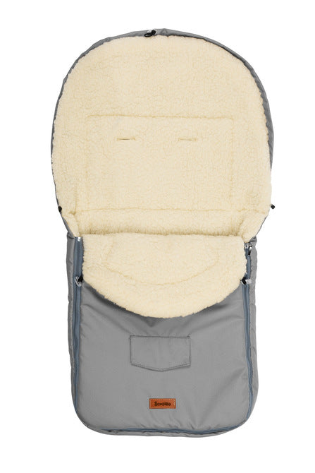 Winter Woolen Stroller Bag Light Grey (95X40)