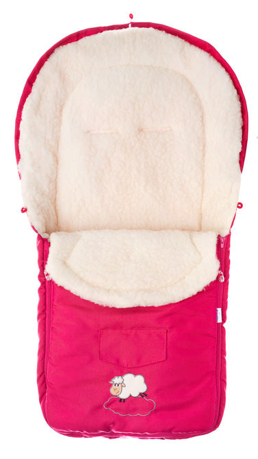 Winter Woolen Stroller Bag Raspberry (95X40)
