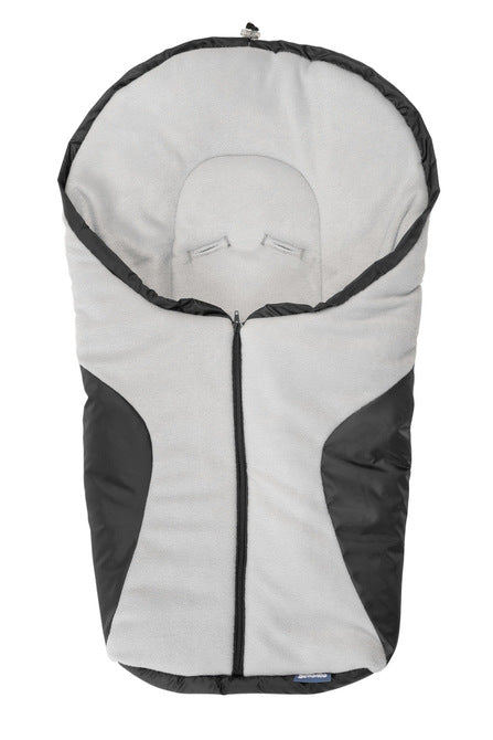 Geantă de iarnă fleece negru/gri
