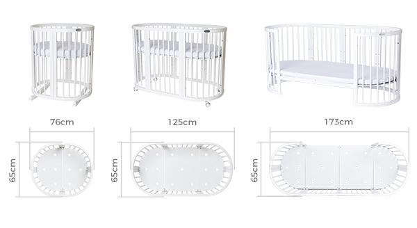 Трансформиращо Легло 9в1 Smart 60x72/60x120/60x168см Капучино Ingvart