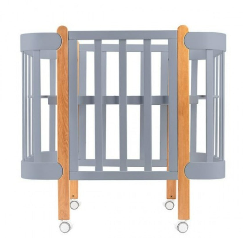 Трансформиращо Легло 5в1 Nika 60x95/60x120см Сив + Натур Ingvart