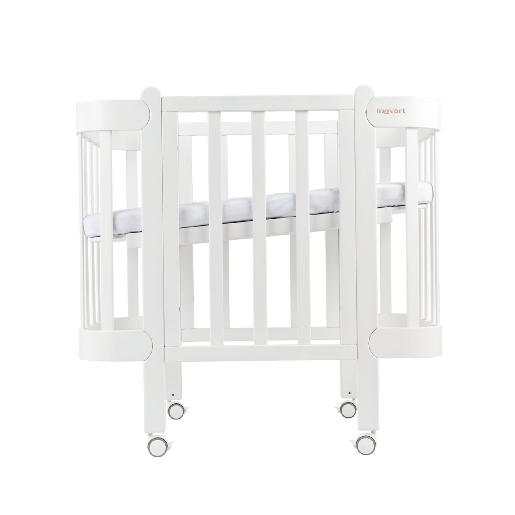 Трансформиращо Легло 5в1 Nika 60x95/60x120см Бял Ingvart