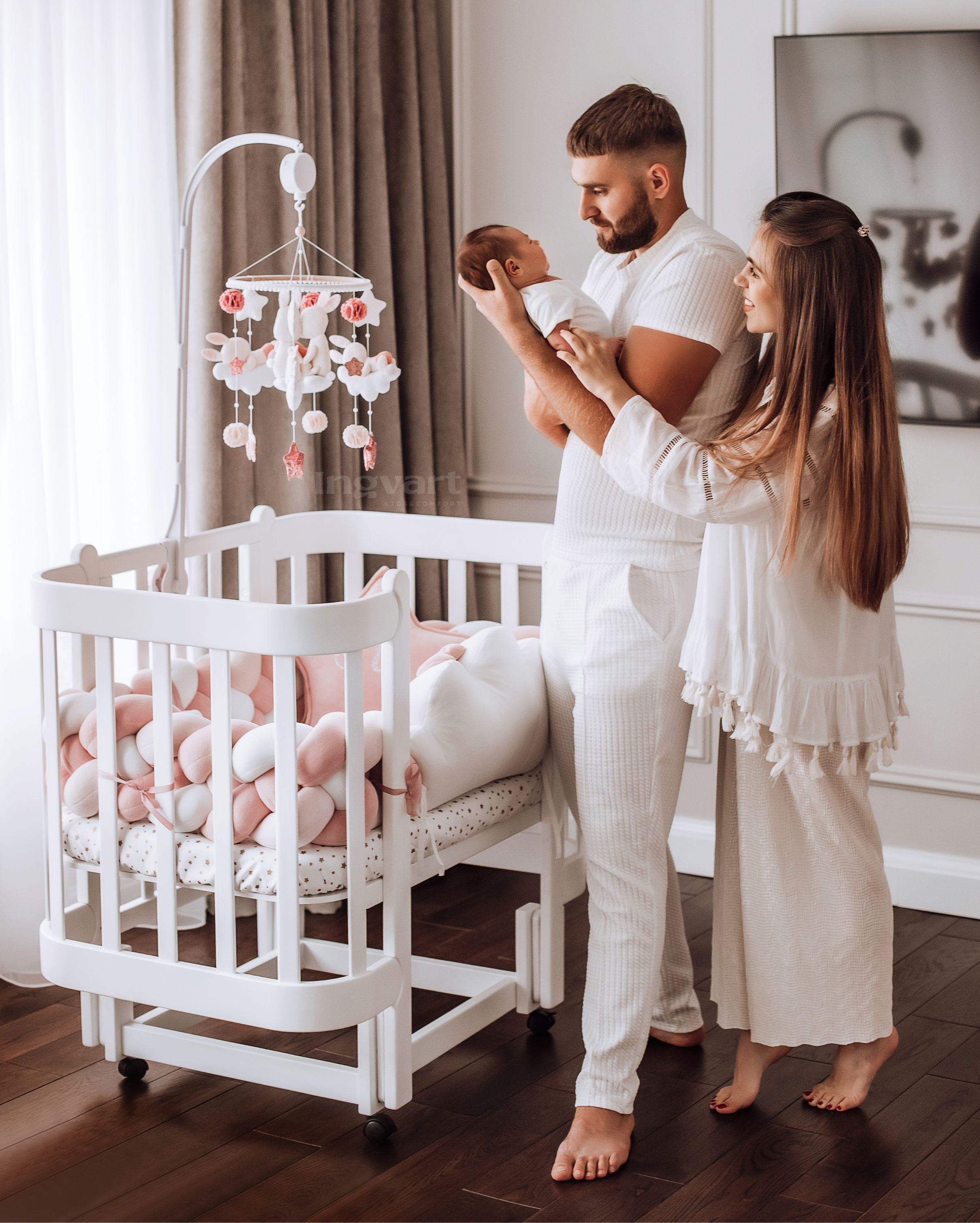 Pat transformabil 5 în 1 Nika 60x95/60x120cm Ingvart