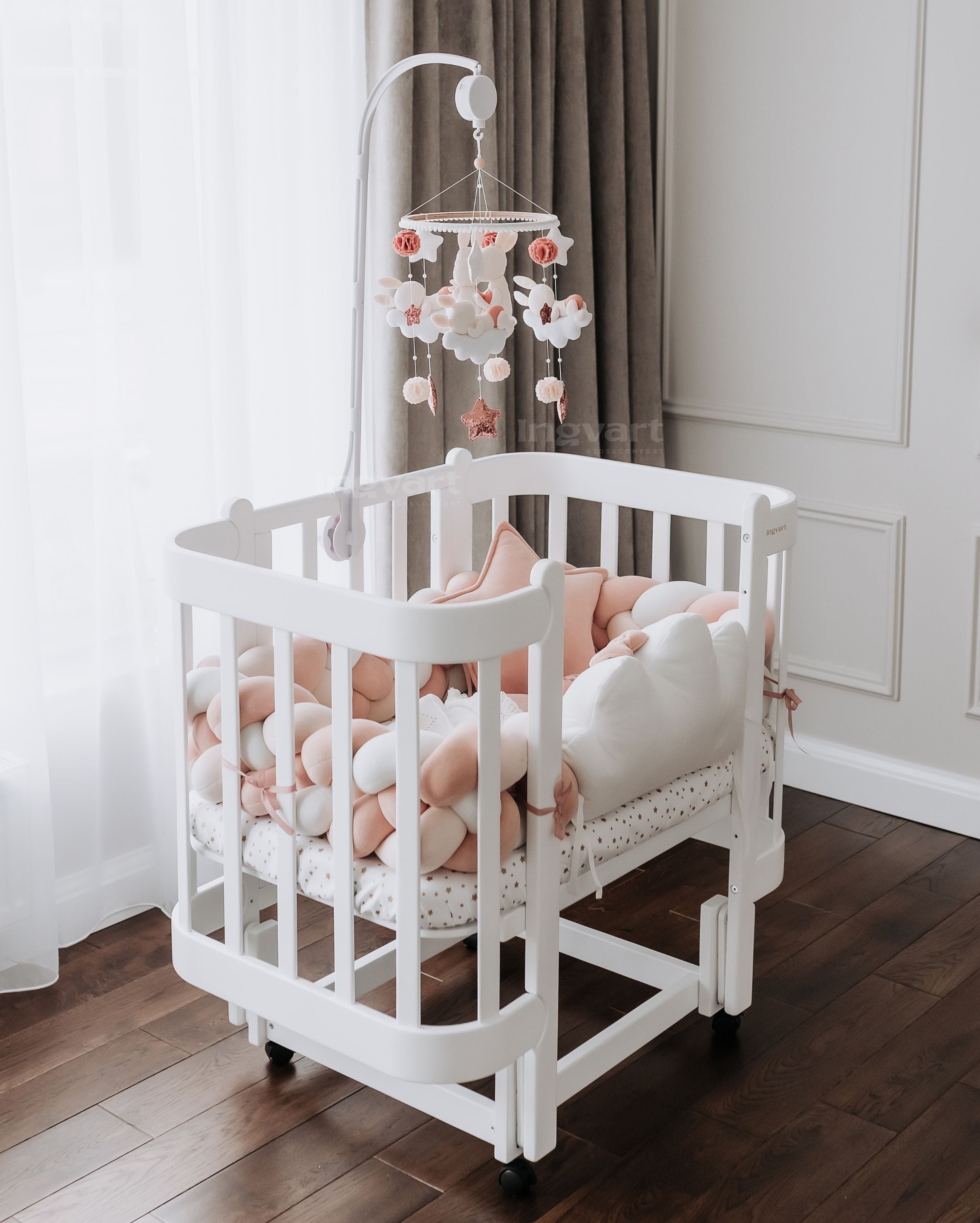 Pat transformabil 5 în 1 Nika 60x95/60x120cm Ingvart