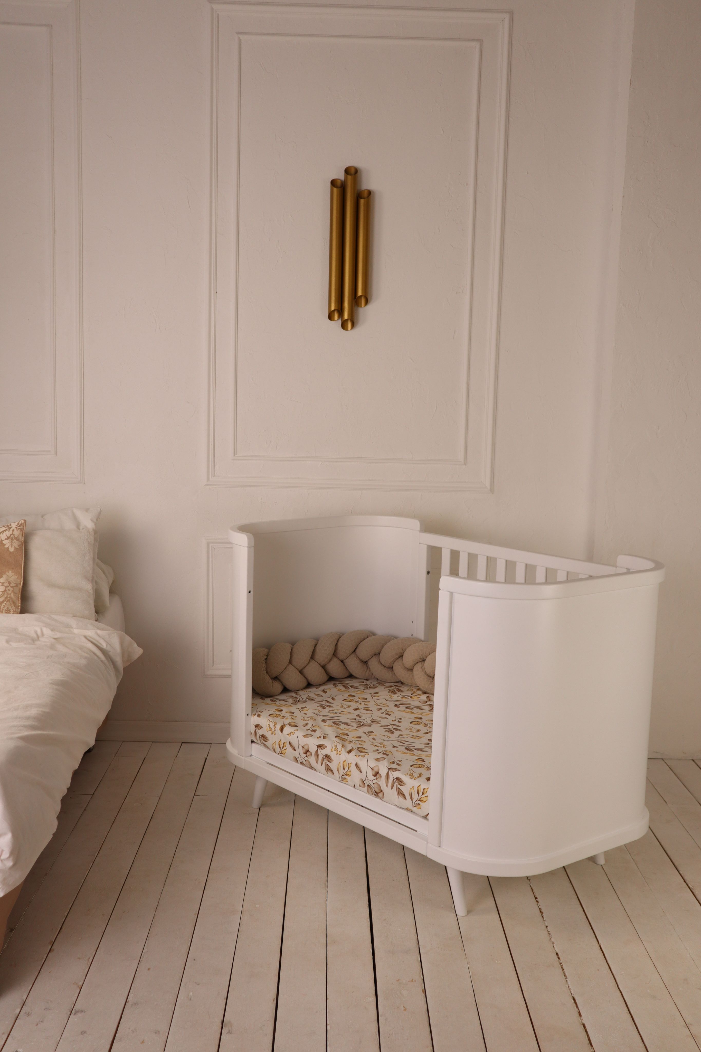 Трансформиращо Легло 4в1 Boho 70х90/70х134см Бял Ingvart