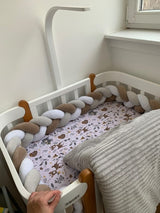Transforming Bed 5in1 Nika 60x95/60x120cm White + Natural Ingvart