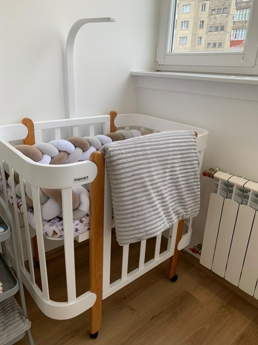 Трансформиращо Легло 5в1 Nika 60x95/60x120см Бял + Натур Ingvart