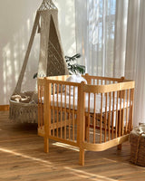 Трансформиращо Легло 5в1 Nika 60x95/60x120см Сив Ingvart