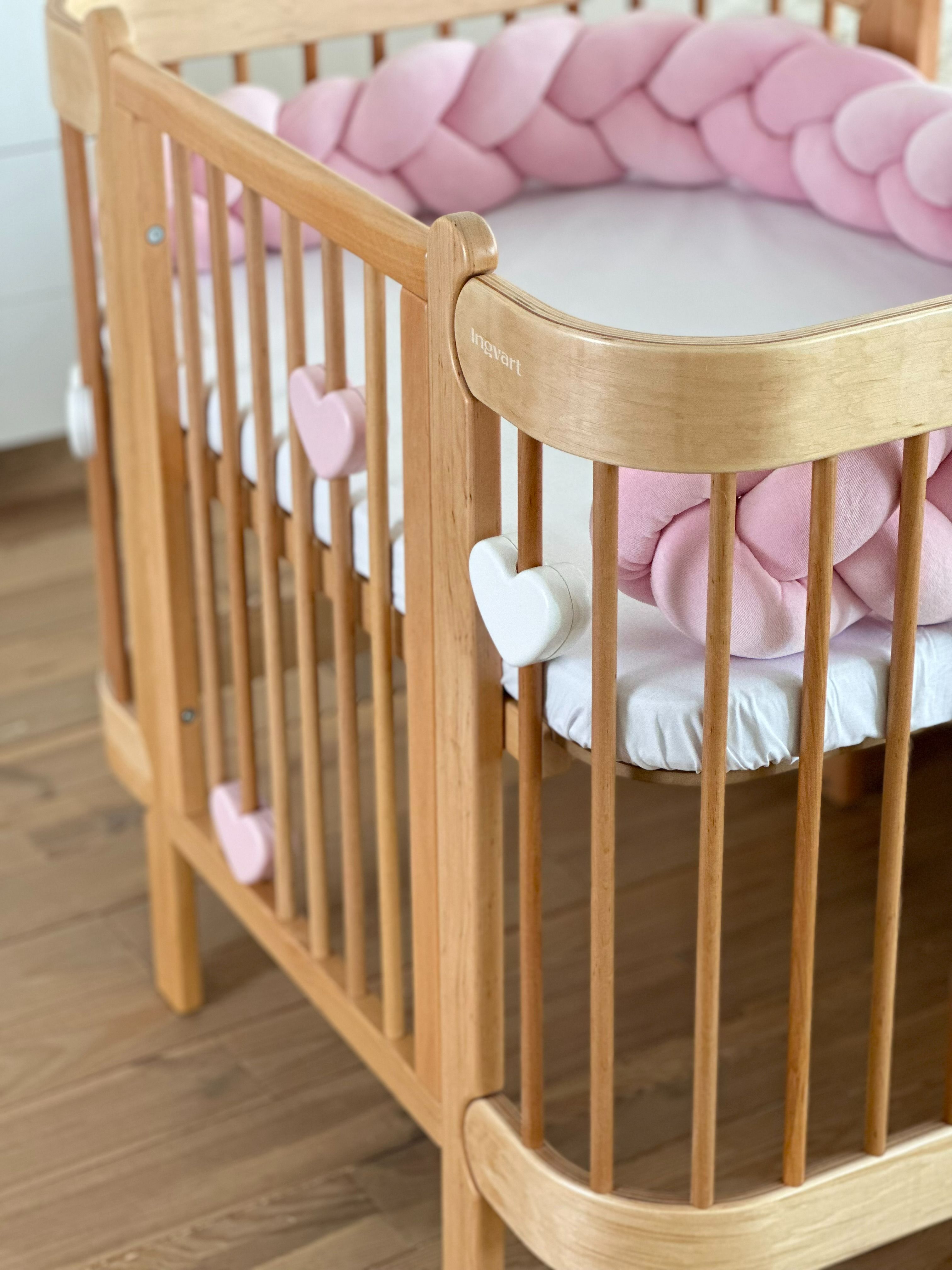 Трансформиращо Легло 5в1 Nika 60x95/60x120см Натур Ingvart