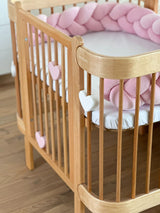 Трансформиращо Легло 5в1 Nika 60x95/60x120см Сив Ingvart
