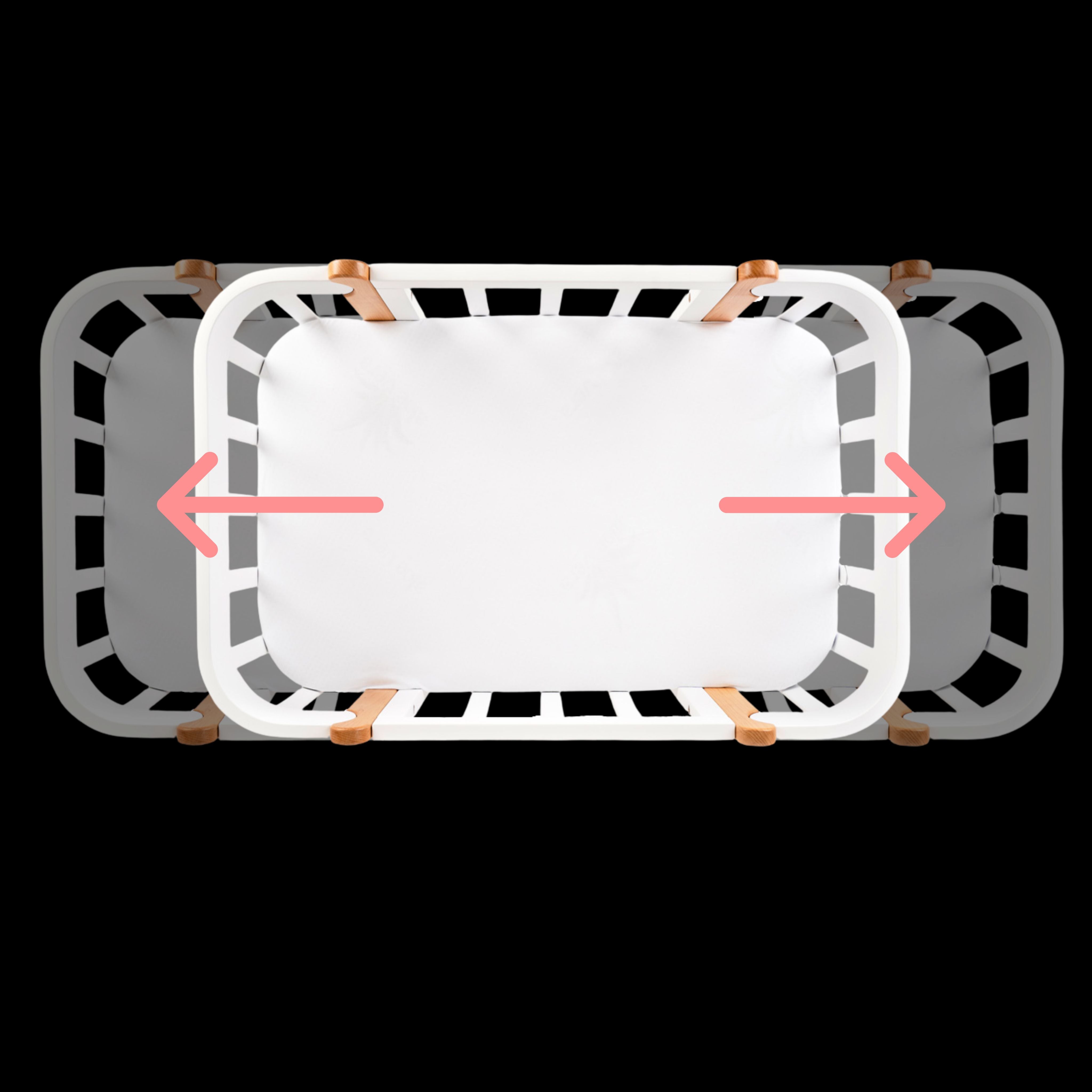 Трансформиращо Легло 5в1 Nika 60x95/60x120см Сив Ingvart