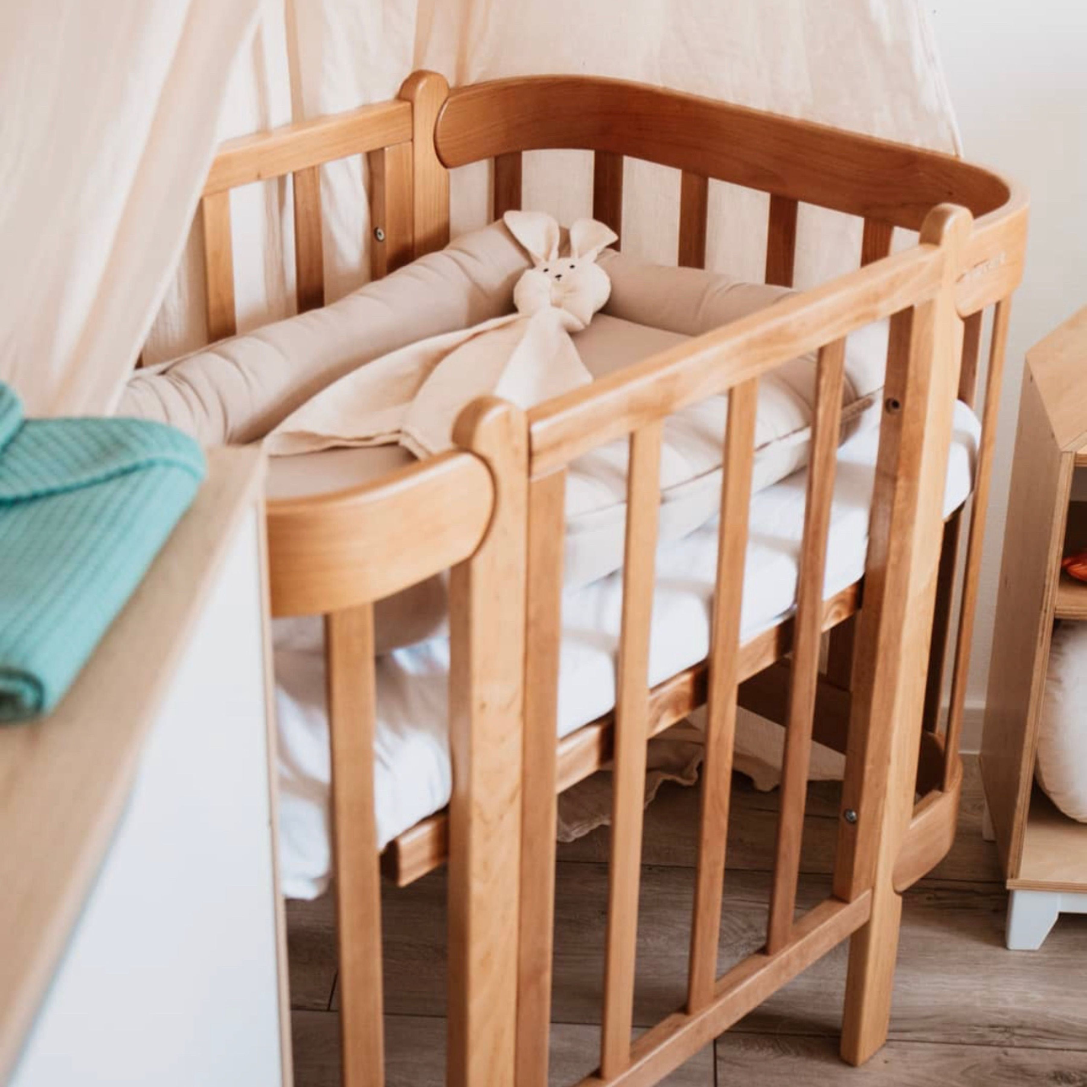 Трансформиращо Легло 5в1 Nika 60x95/60x120см Натур Ingvart