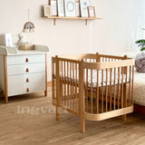 Трансформиращо Легло 5в1 Nika 60x95/60x120см Сив Ingvart