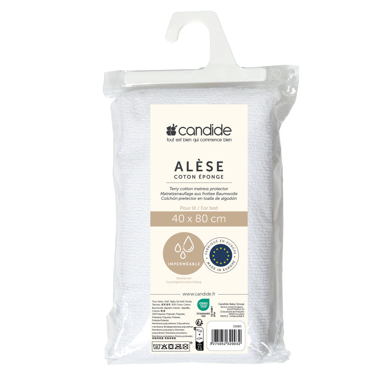 Protector pentru Saltea 40x80 Candide