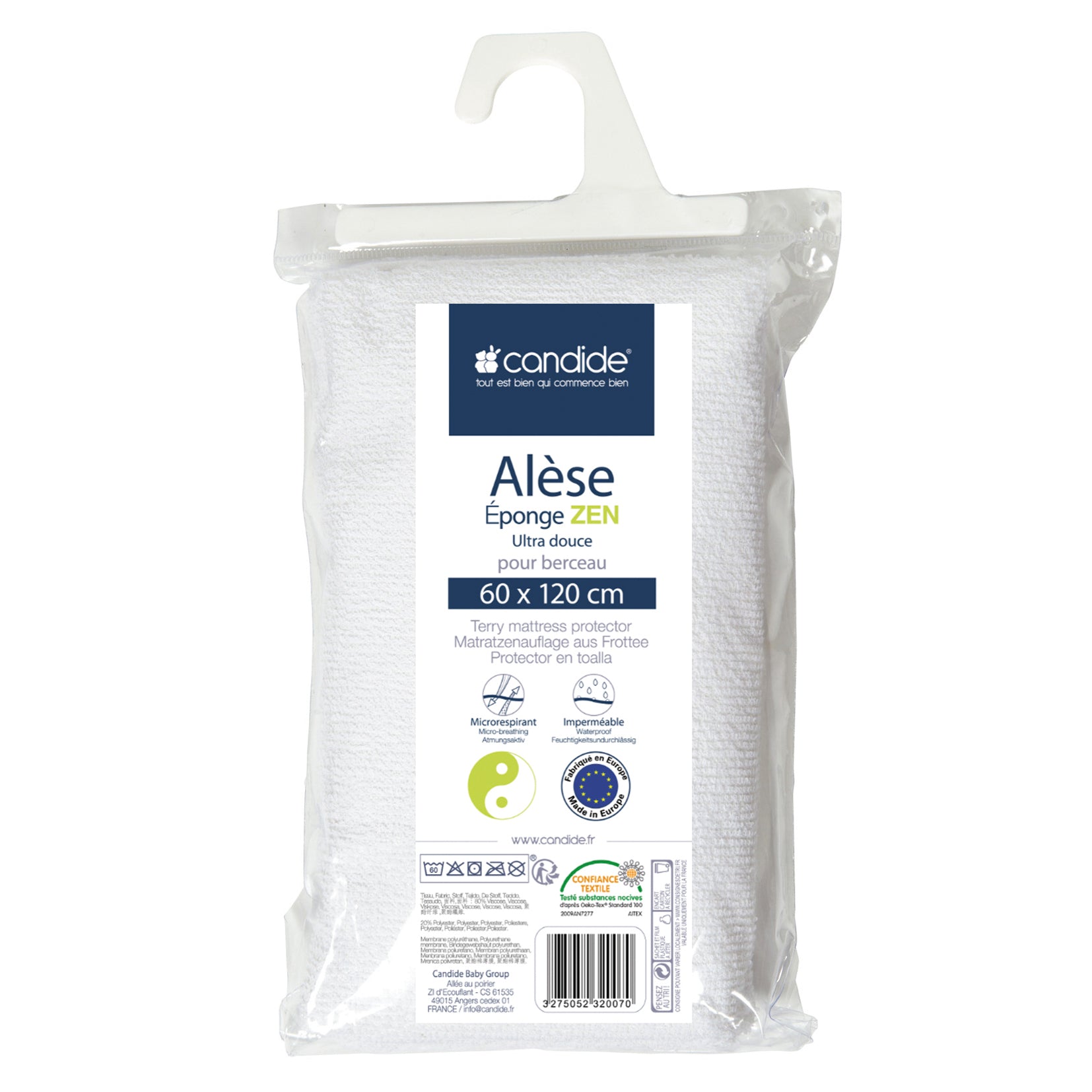 Протектор За Матрак Дзен С Бамбуково Покритие 60X120См Бял Candide