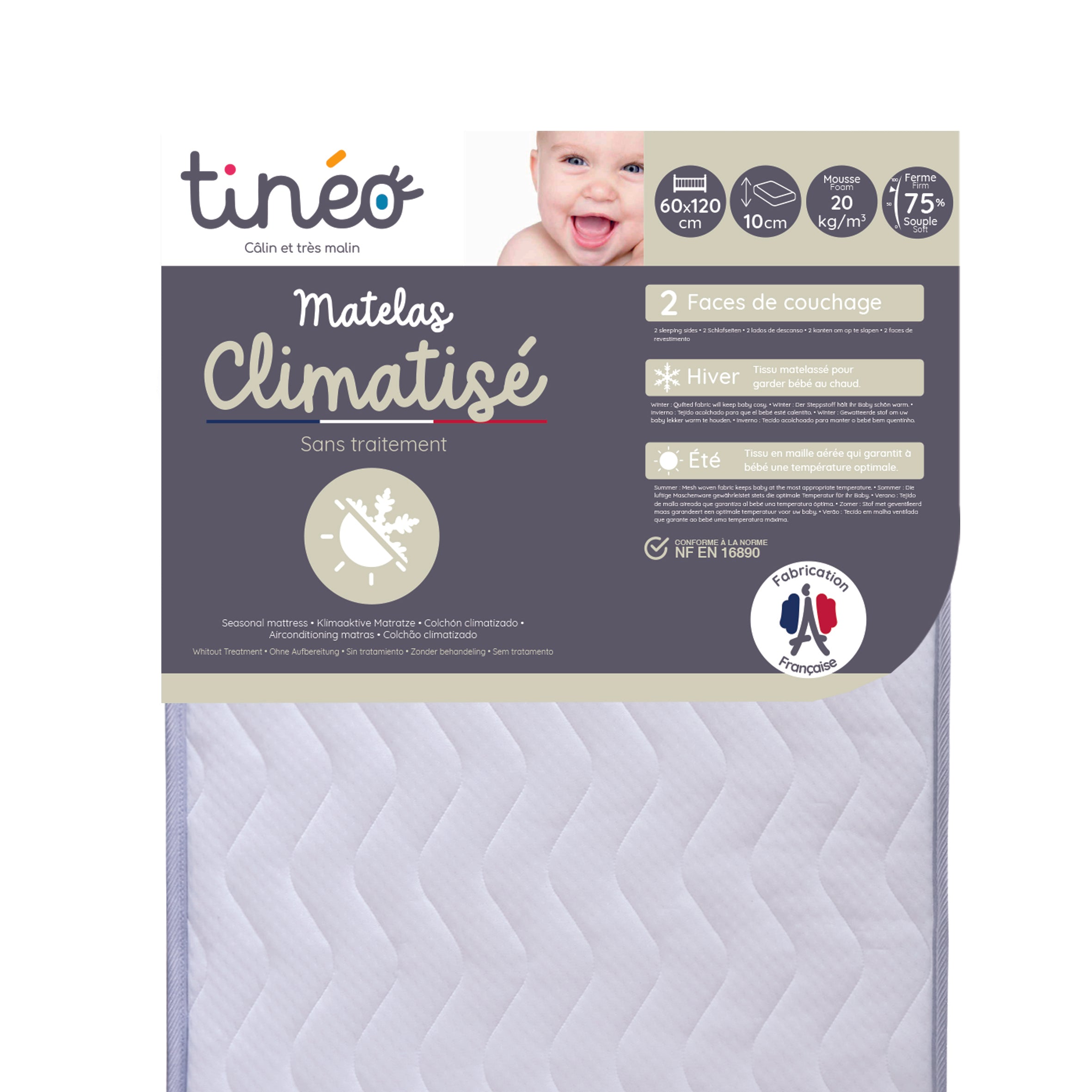 Saltea pentru copii Multi-Sezon 60X120X10cm Tineo