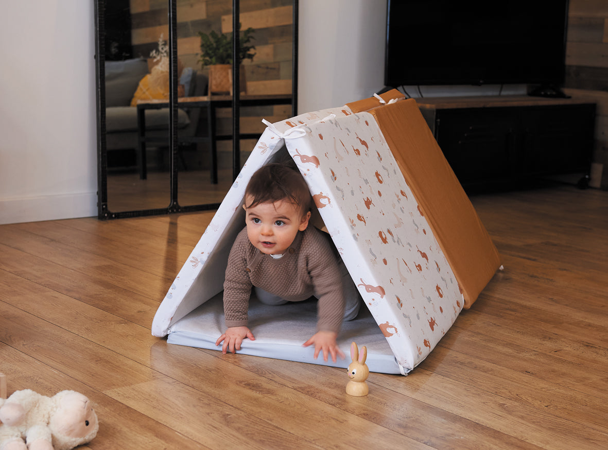 Интелигентна Постелка 5в1 Постелка За Игра, Подвижен Матрак, Барбарон, Тунел и Къща Малък Фермер Tineo