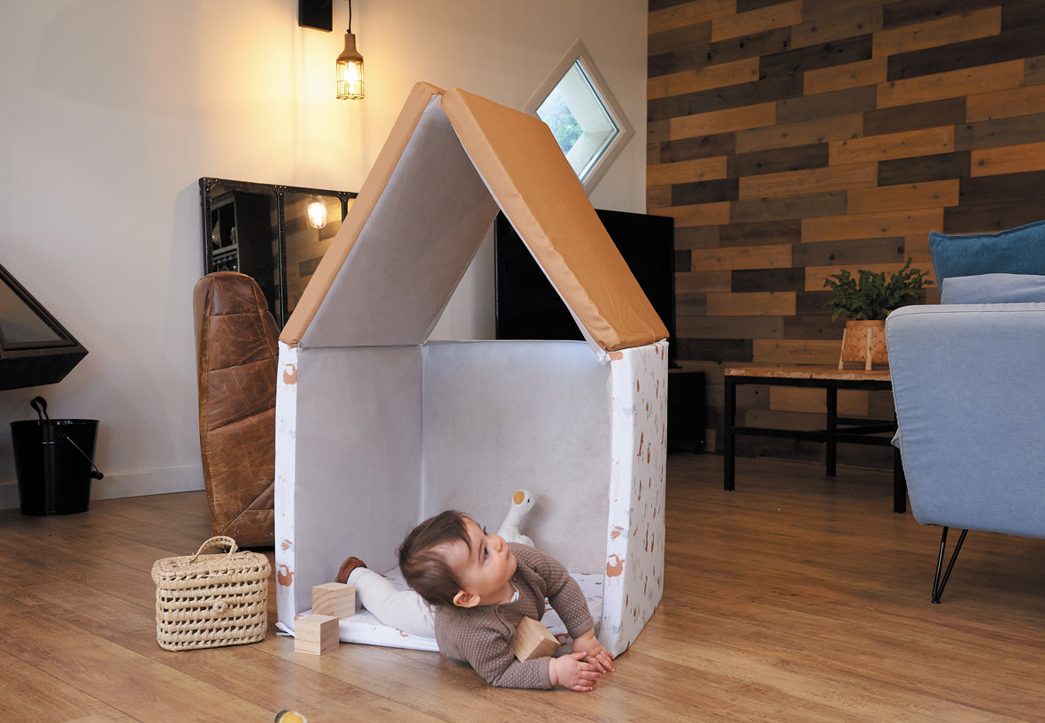 Интелигентна Постелка 5в1 Постелка За Игра, Подвижен Матрак, Барбарон, Тунел и Къща Малък Фермер Tineo