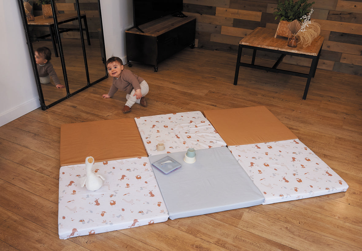 Интелигентна Постелка 5в1 Постелка За Игра, Подвижен Матрак, Барбарон, Тунел и Къща Малък Фермер Tineo