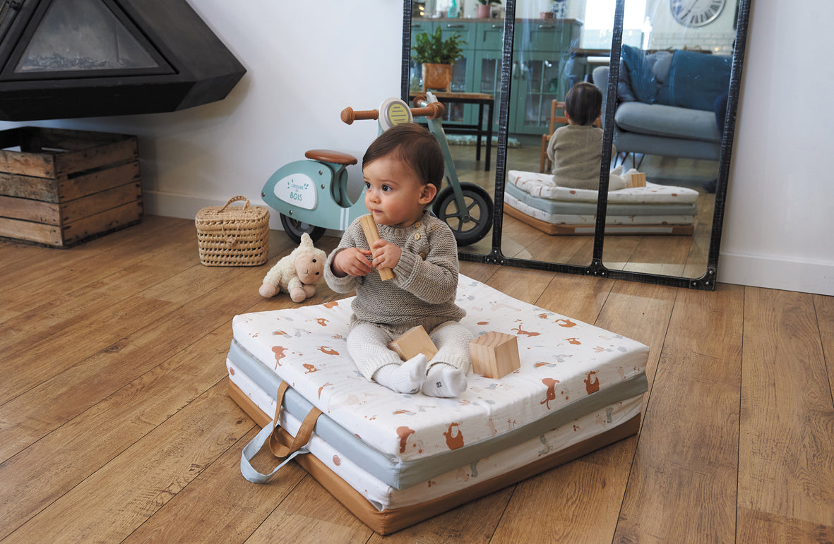 Интелигентна Постелка 3В1-Постелка За Игра, Подвижен Матрак И Барбарон, Малък Фермер Tineo