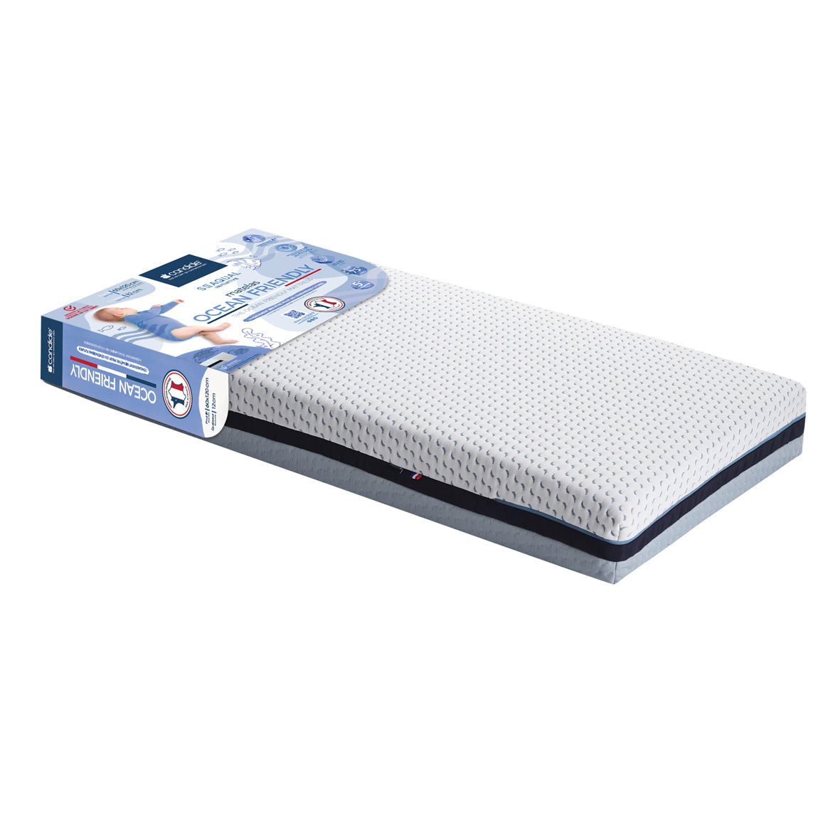 Матрак Ocean Friendly изработен от рециклирана пластмаса, събрана от океана 60X120См (13См Дебелина) Candide