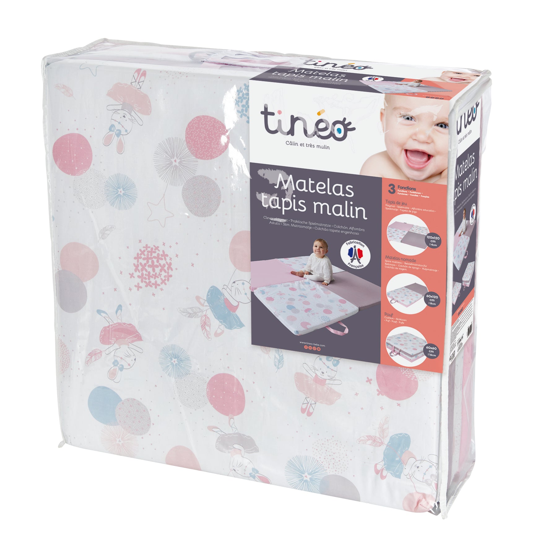 Интелигентна Постелка 3В1-Постелка За Игра, Подвижен Матрак И Барбарон Балеринa Tineo