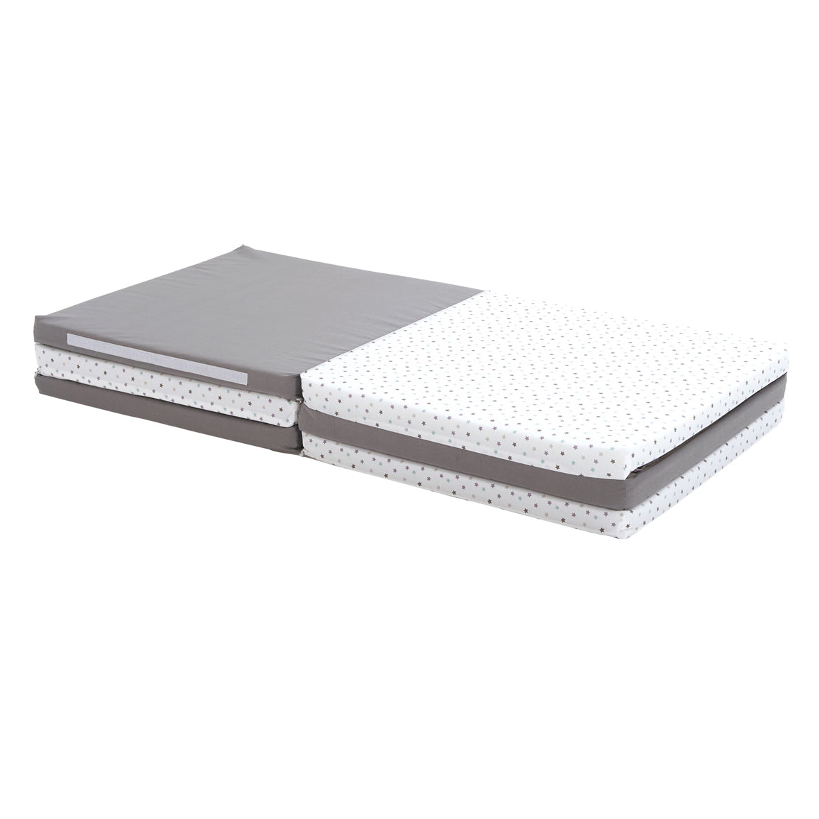 Интелигентна Постелка 5В1-Постелка За Игра, Подвижен Матрак, Барбарон, Тунел И Къща Сиво/Бяла Candide