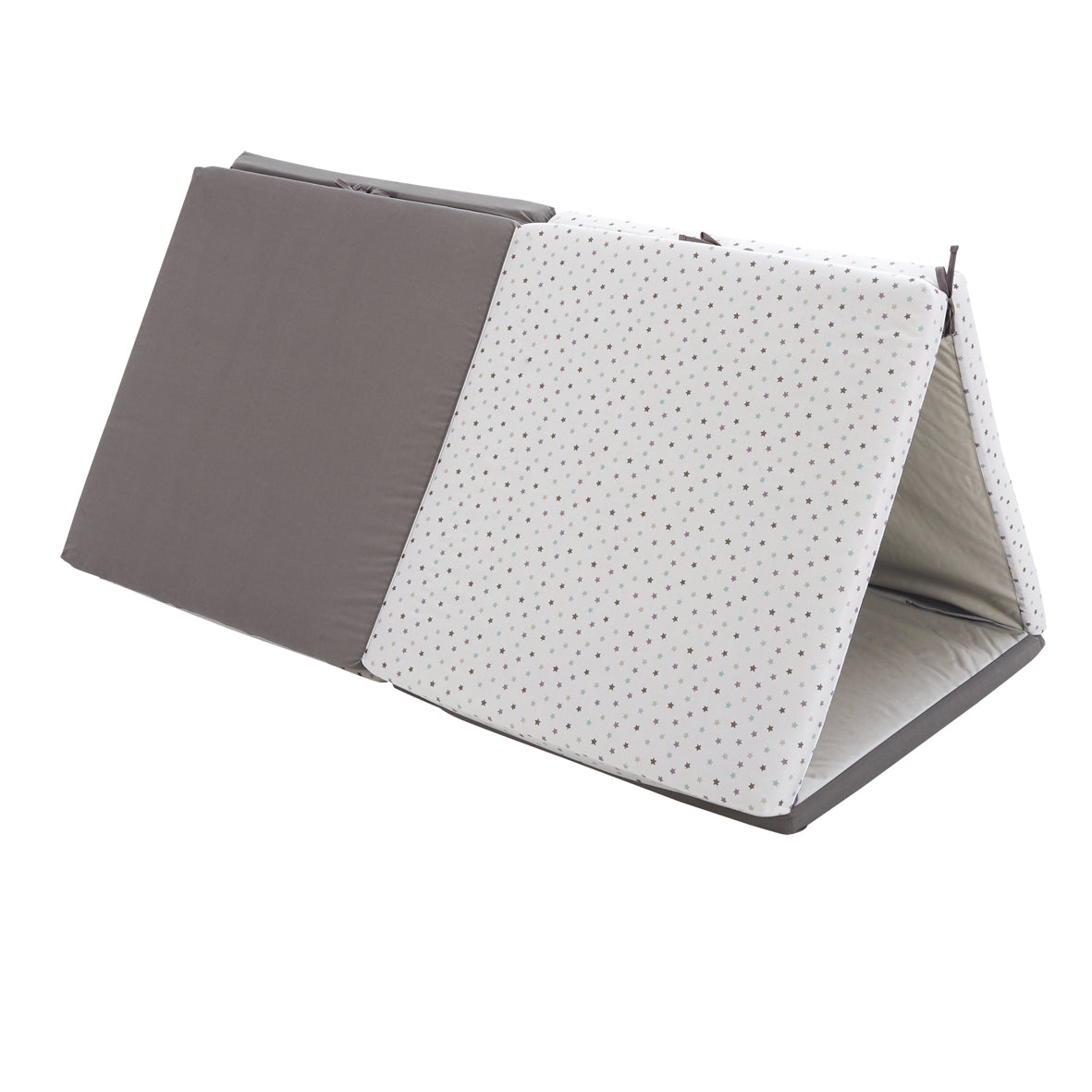 Интелигентна Постелка 5В1-Постелка За Игра, Подвижен Матрак, Барбарон, Тунел И Къща Сиво/Бяла Candide